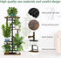 4 5 LINZINAR Plant Stand Indoor Tier Potted Multiple Plant Shelf Stands for Garden Corner Balcony Living Room Black