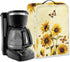 Lightweight Sunflower Butterfly Coffee Maker Cover with Top Handle, Dust Cover for Home Office to Keep Clean