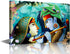 Canvas Wall Art of Lord Krishna, Retro House Decorations, Giclee Framed Stretched Ready to Hang 24"Wx16"H