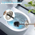 Set,304 Brushed Nickel Toilet Brush and Holder Stainless Steel Toilet Bowl Brush and Holder for Bathroom,Silver Heavy