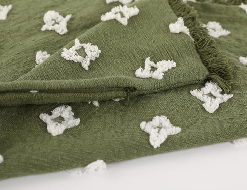16x26 Tassel,3D Boho Long Lumbar Pillow Cover with Flower Patterned Cotton Decorative Long Lumbar Pillow Cover Pillow