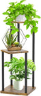 Oppro 3 Tier Corner Plant Stand Indoor, Metal Wood Flower Pot Holder