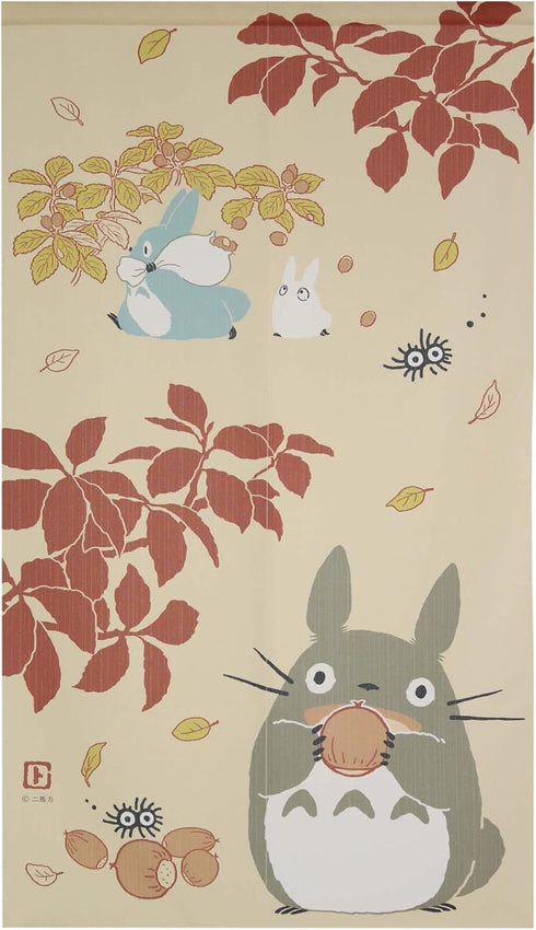 Japanese Noren Curtain Tapestry Totoro Forest Size: 85 × 150cm