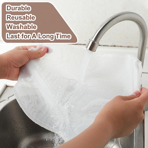 COMNICO 3 Pack 12" 10" Cheese Bags, x Nylon Reusable Fine Mesh Cheesecloth Strainer Nut Tea Beer Juice Filter Cloth