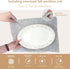 homyfort Platter Storage Case, Hard Shell China Storage Containers with 5 Felt Dividers, Stackable Platter Storage