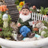 Wizard Gnome Drinking Coffee Garden Statue, 3D Polyresin Outdoor Sculpture, Garden Figurine Art Decoration