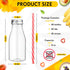 40 Sets 40 40 (Silver,8 oz) Irenare Plastic Small Milk Bottles with Straws and Metal Lids Clear Plastic Bottle