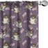 Ambesonne Tea Party Window Curtains, Dachshund Dogs in Cups and Wildflowers Graphic, 2-Panel Set, 28" x 95"