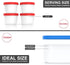 2 8oz set Frozen BALCI - Ice Cream Container - Quart & - Perfect Reusable Freezer Storage for Homemade Ice Cream Tubs