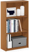 Furinno BASIC Book Shelf, 3-Tier Modern Bookshelf, Bookcase with Open Shelves, 9.3"