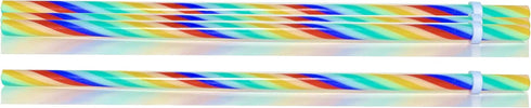 Generic 24 oz Reusable Color Changing Rainbow Cup, with Rainbow Straw and Lid, 4 Pack, Multicolor