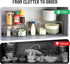 Set 2 Countertop Clear Cabinet Organizer, Shelf Organizer of for Kitchen Pantry Organizers and Storage, Display Cabinet