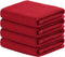 joybest Cotton Kitchen Towels, 4-Pack Ultra Soft Absorbent Dish Cloths, 18 in x 28 in, Red