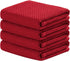 joybest Cotton Kitchen Towels, 4-Pack Ultra Soft Absorbent Dish Cloths, 18 in x 28 in, Red