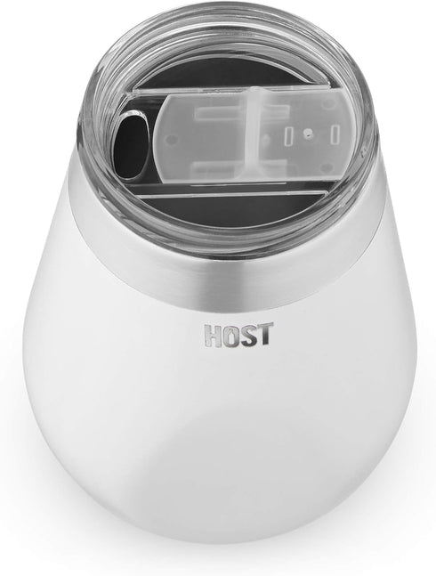 Host Wine Freeze Replacement Lids for Tumblers - Set of 2, Sliding Tab Closure for Travel Cup
