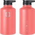 IRON °FLASK 64 Oz Sports Water Bottle - Wide Mouth with 3 Straw Lids, Insulated Thermos
