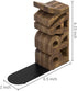 2 Set MyGift Book Ends Christian for Shelves, Wood Bookends Carved in Read and Pray Block Letters, Decorative Book