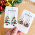 Keoker Christmas Polymer Clay Cutters - 11 Shapes for Earrings, Winter Clay Cutters, Christmas Clay Cutters