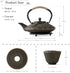 Set 4 Set, 26 oz Ufine Koi Fish Cast Iron Teapot Stove Top Tea Kettle with Cups Japanese Style Tetsubin Tea Gift