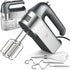 Electric Hand Mixer 450W with Scale Cup Storage Case, Turbo Boost, 5 Speed, Eject Button & 5 Stainless Steel Accessories