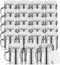 Lallisa 20 Pcs Stainless Steel Salt and Pepper Shakers with Lid and