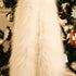 Tatuo 40 Inch Christmas Tree Skirt, White Fur Fluffy Faux Plush Winter Tree Skirt for Holiday Decorations