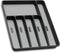Silverware Organizer Plastic Tray for Kitchen Drawer, 6 Compartment Utensil Organizer in Black