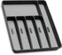 Silverware Organizer Plastic Tray for Kitchen Drawer, 6 Compartment Utensil Organizer in Black