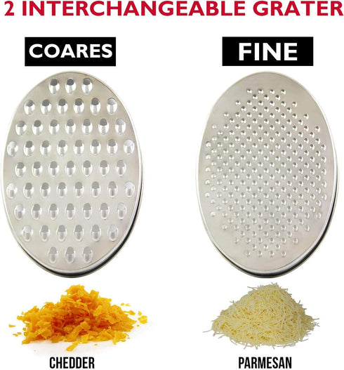 Cheese Grater Citrus Lemon Zester with Food Storage Container & Lid - Perfect for Hard Parmesan, Soft Cheddar, Ginger,