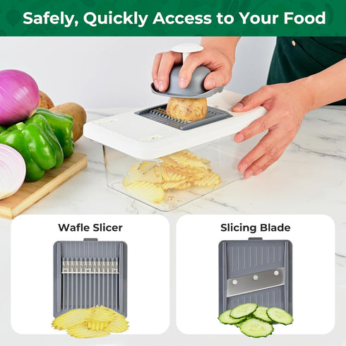 Slicer,6 Essentials(10 1, SUSTEAS Vegetable Chopper Mandoline Blade Pro Food Chopper, Onion Potato Dicer, Veggie Cutter