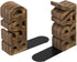 2 Set MyGift Book Ends Christian for Shelves, Wood Bookends Carved in Read and Pray Block Letters, Decorative Book
