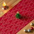 72 Inches SHUNJIE Red Farmhouse Soft Faux Fur Table Runner with Sequined Christmas Trees , Long Runners Holiday Winter