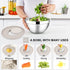 E-far Mixing Bowls with Lids Set, 7-Piece Stainless Steel Mixing Bowls with 3 Grater Attachments, Size 4.6, 3.5, 2.6, 2, 1.5, 1, 0.7QT, Metal Nesting Bowls & Khaki Airtight Lids, For Baking/Cooking by E-far