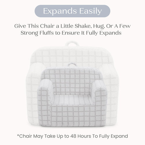 Cozee Delta Children Checkered Chair, Grey