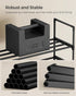 2-Tier 12-15 11.8 36.2 14.6 Inches, ULSA12BK SONGMICS Shoe Rack, Shoe Organizer, Metal Storage Shelf, Upright or Upside