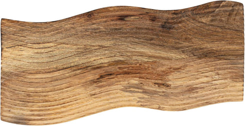Bloomingville Large Grooved Mango Wood Slicer, Brown Cheese and Cutting Board