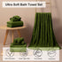 8 Set Sheet-2 Towels,2 Towels,4 Pcs Army Green Cabana Stripe Large Bath Towel Oversized Bath Bath Hand Washcloths Soft