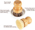 Bamboo Scrub Brush Set, Natural Bristles Palm Pot Brush, 4 Pack Mini Dish Brush with Ceramic Holder