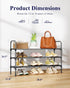 3-Tier Closet, 28.0" 11.8" 25.6", Kitsure Shoe Rack - Space-Saving Shoe Organizer & Shoe Shelf with Handle, Easy