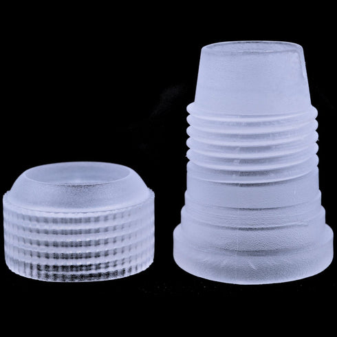 BronaGrand 10pcs Plastic Standard Couplers for Cake Decorating, Pipe Tip Coupler for Icing Nozzles, White
