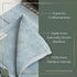 Set 6 10 10 100% Loran Sky Blue Washcloths of Soft Facial Cloths x Viscose Derived from Bamboo Spa-Like Feel Silky Face