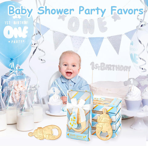 24 24) PCS Baby Bottle Opener Favors Baby Boy Shower Party Favors Baby Boy Shower Gifts Decorations Souvenirs for Guest