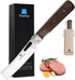 ZhengSheng Folding Chef Knife 4.8" Sharp 440A Stainless Steel Blade, Wooden Handle Pocket Foldable Kitchen Knife