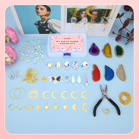 168 BlumWay PCS DIY Sun Catchers Making Kits Craft for Adults,Crystal Suncatcher Indoor Window Hanging with Crystals