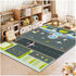 Kids Rug,Children's Room Rug, Fun Airport Kids Play Mat,Aerodrome Traffic System Playmat