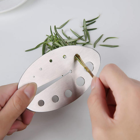 Herb Stripper Tool, Stainless Steel Leaf Zipper for Kale, Chard, Collard Greens, Rosemary, and Thyme