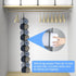 Legging Organizer for Closet, 20 Pockets Hanging Storage for Behind Door, Wardrobe, Clothes Storage (Black)
