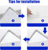 12Pcs Rug Tape - Dual Sided Washable Removable Carpet Holder, Non Slip Adhesive Rug Stickers for Hardwood Floors