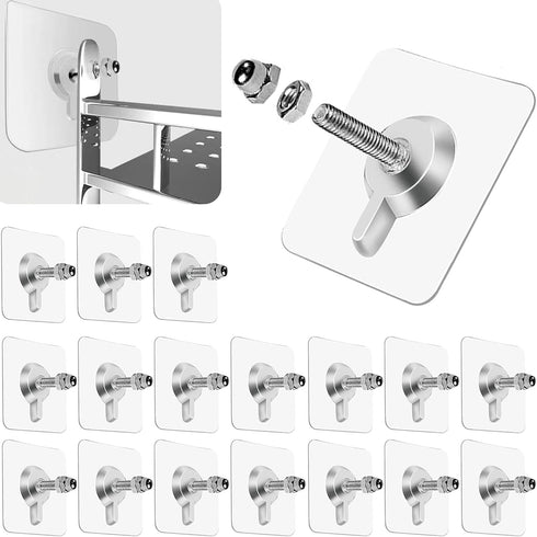 30 Pieces Wall Hooks for Hanging, Heavy Duty Picture Hangers Set (0.63inch), No Drill, Waterproof, Rustproof