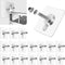 30 Pieces Wall Hooks for Hanging, Heavy Duty Picture Hangers Set (0.63inch), No Drill, Waterproof, Rustproof